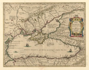 Историческая карта Черного моря, составленная в XVII веке на основании «античных» источников